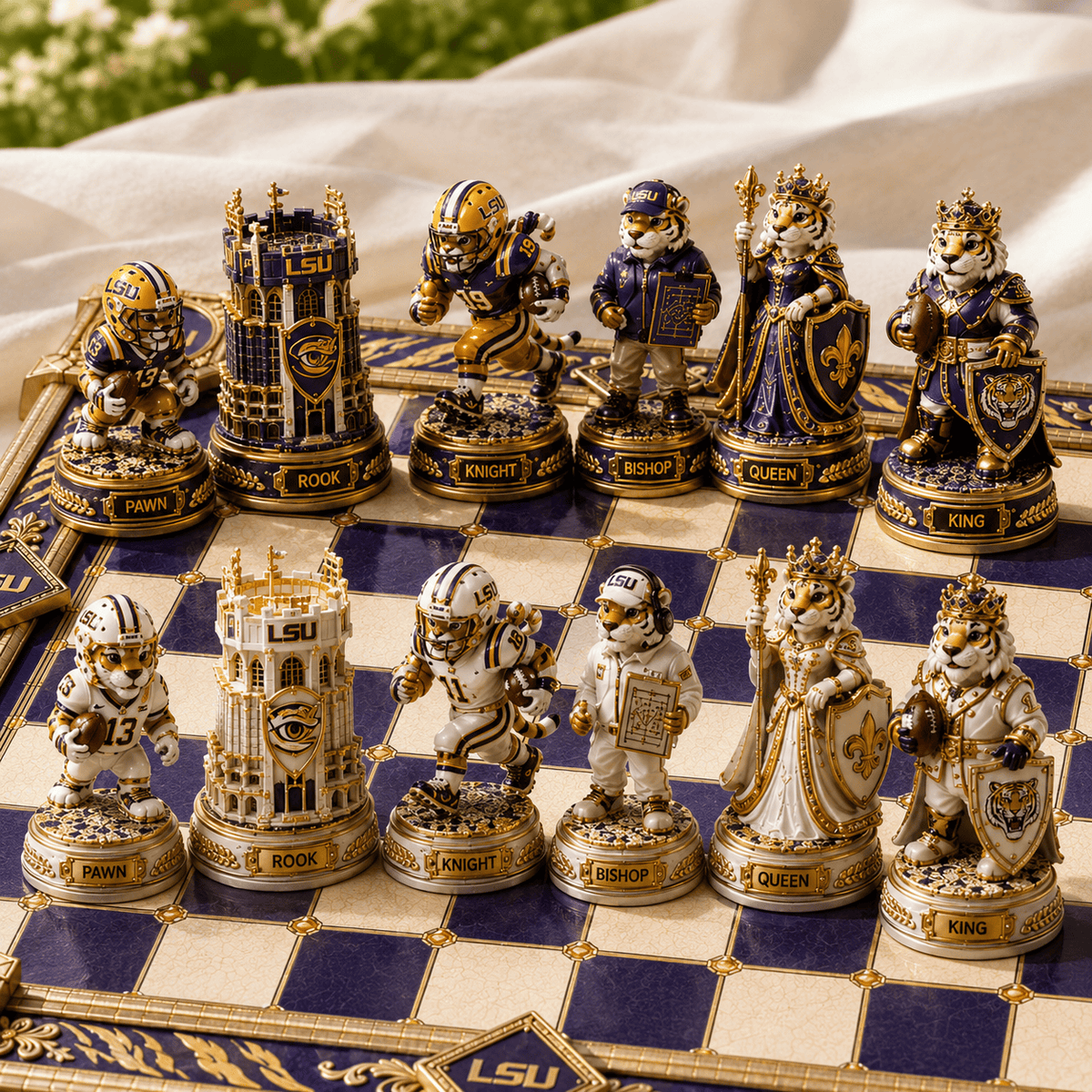 Premium LSU Chess Set NTNA