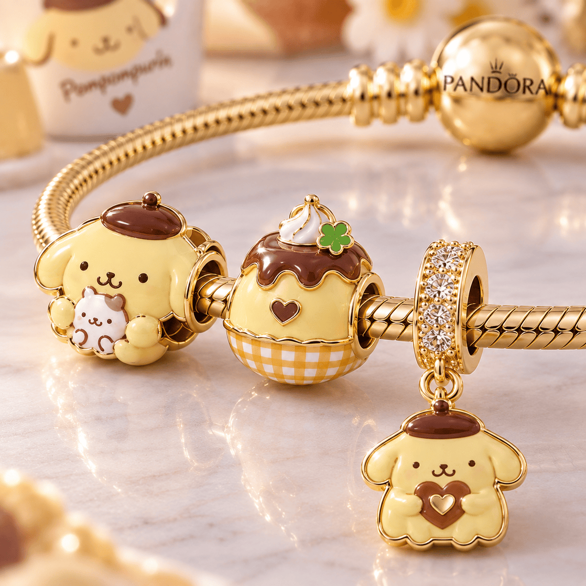 PPRR Gold Charm Bracelet Set VTH