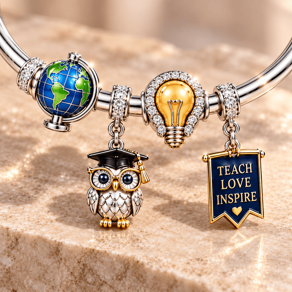 TEA Silver Charm Bracelet Set TMH
