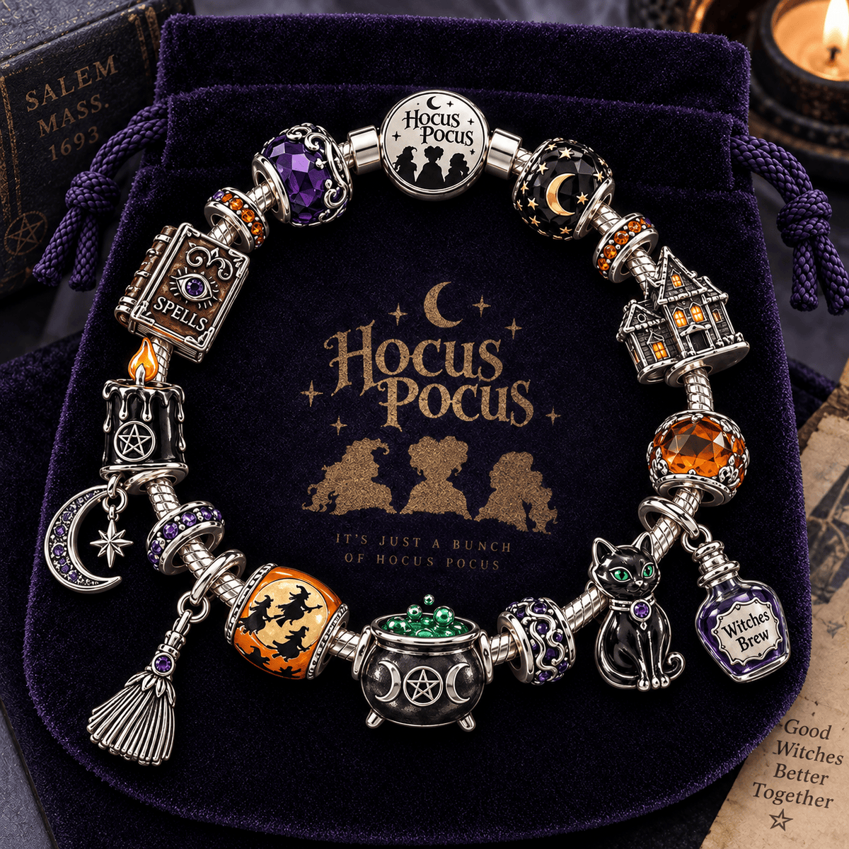 HCPC Silver Charm Bracelet Set TTTT