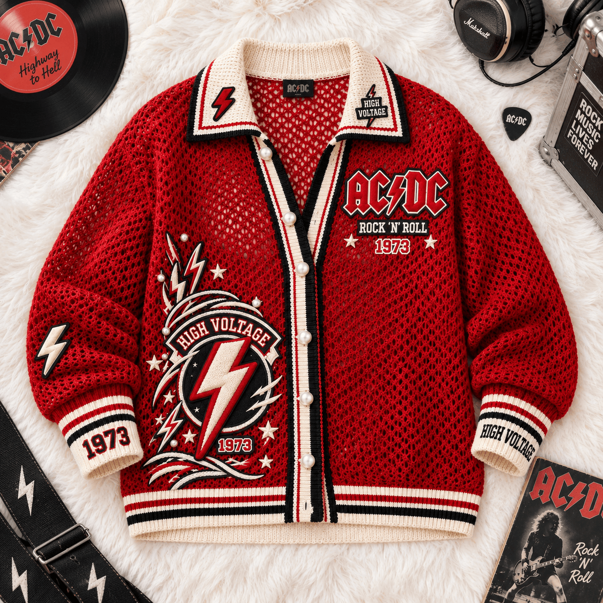 ACDC Women’s Open-Knit Cardigan DNBN